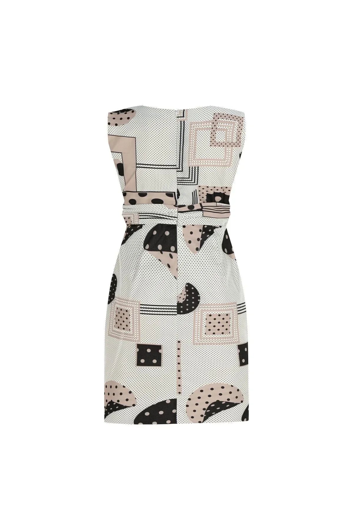 FRN LINE – White Printed Wrap Mini Dress for Women