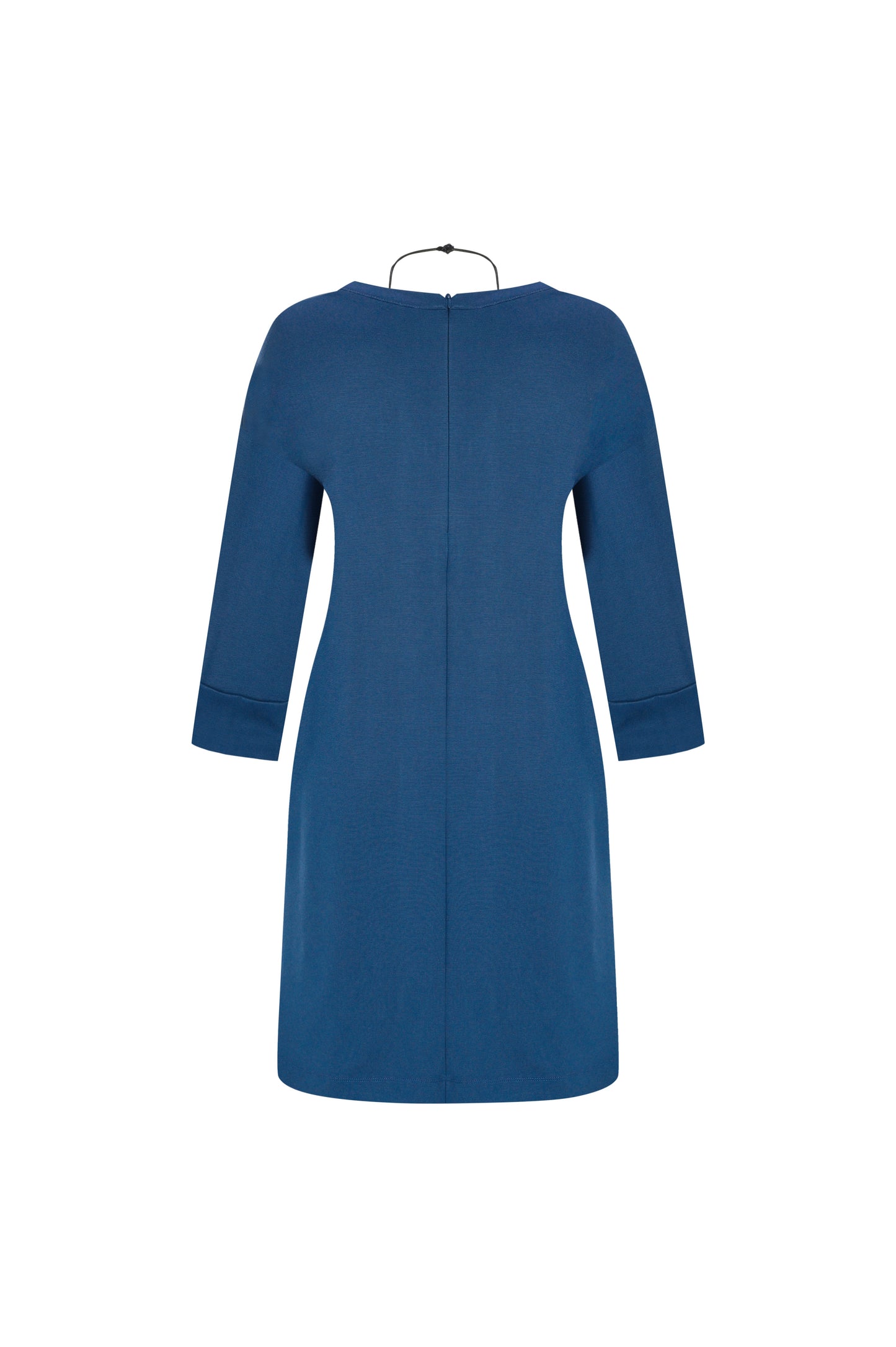 FRN LINE – Blue Embellished Knit Dress with Appliqué for Women FRN3105