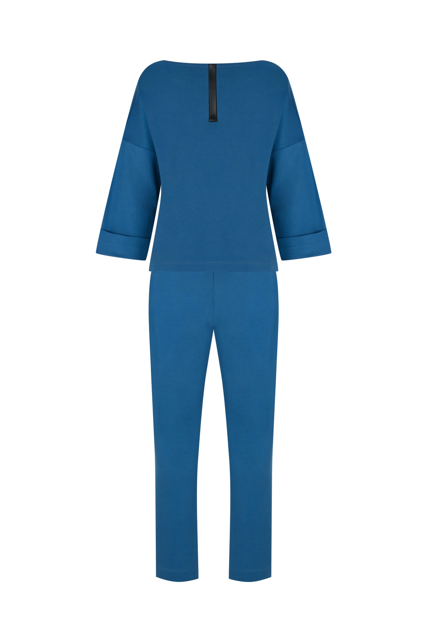 FRN LINE – Blue Relaxed Double Cuff Knitwear Set for Women FRN6102