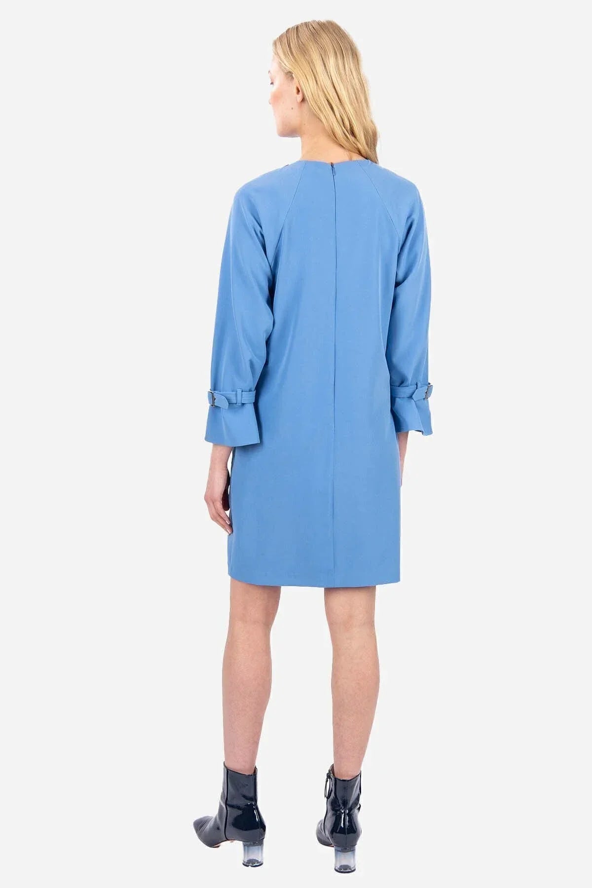 FRN LINE – Blue Buckle Detail Mini Dress for Women FRN3003