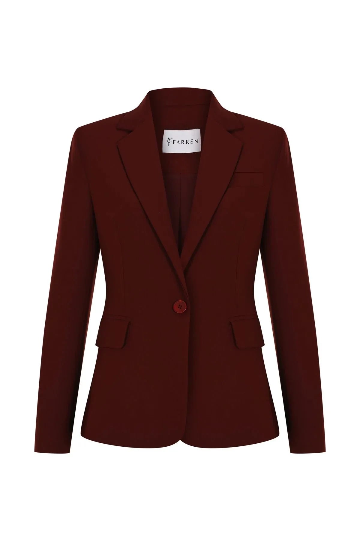 FRN LINE – Burgundy Tailored Blazer for Women FRN6105