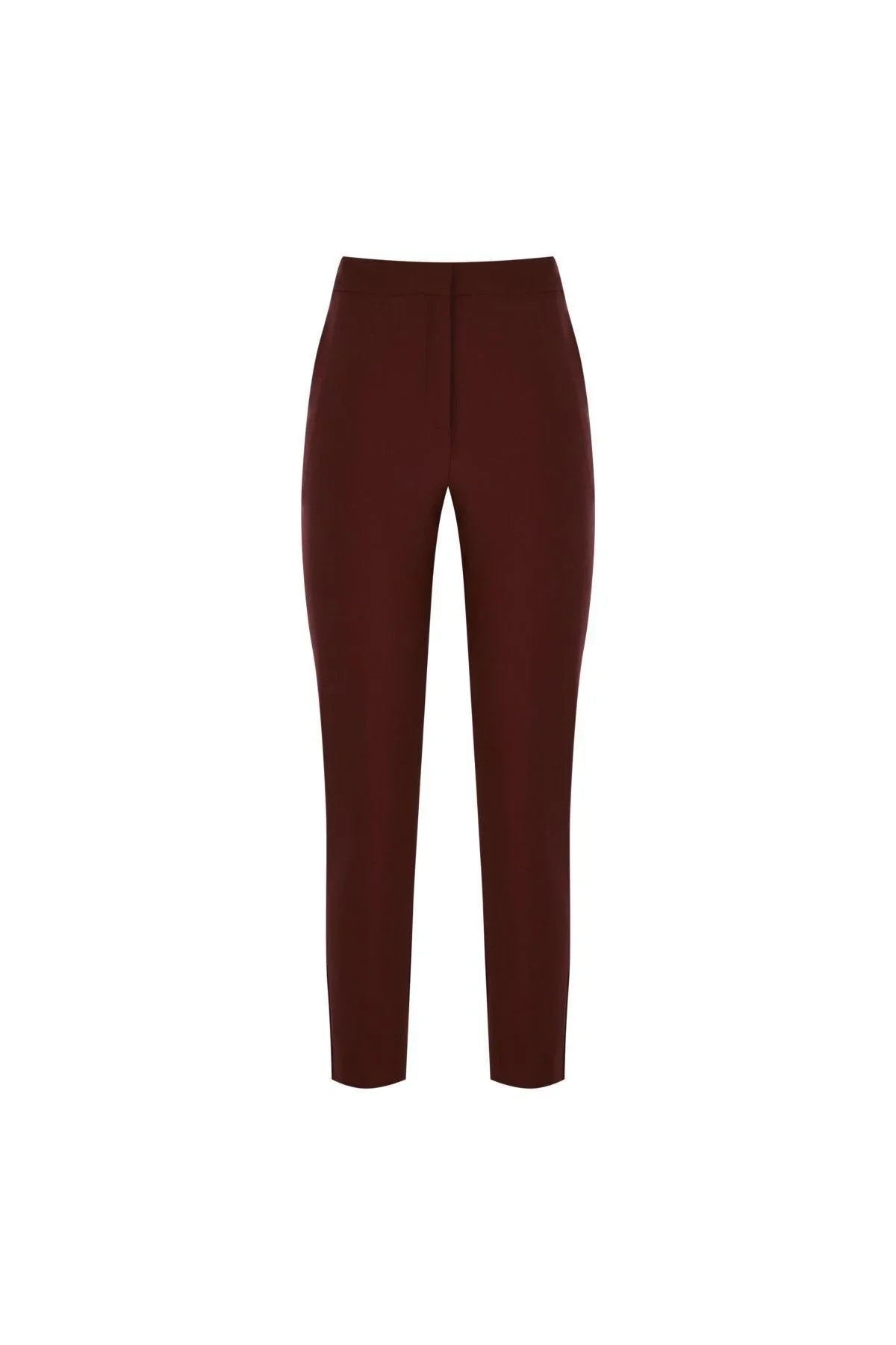 FRN LINE – Burgundy Cigarette Trousers for Women FRN2054