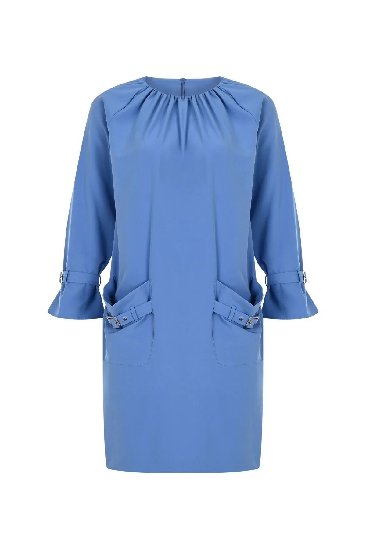 FRN LINE – Blue Buckle Detail Mini Dress for Women FRN3003