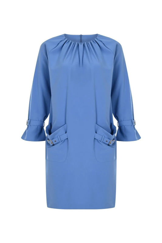 FRN LINE – Blue Buckle Detail Mini Dress for Women FRN3003