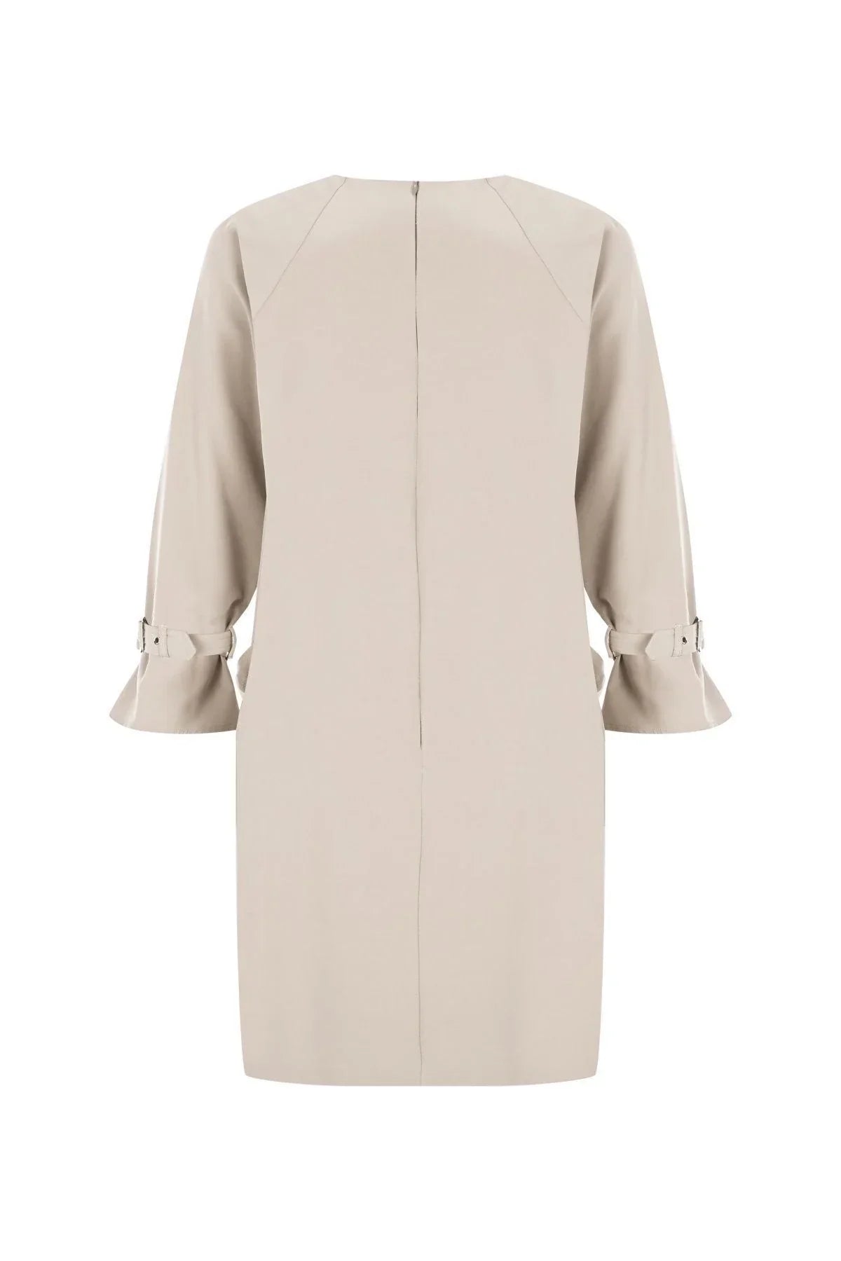 FRN LINE – Beige Buckle Detail Mini Dress for Women FRN3003
