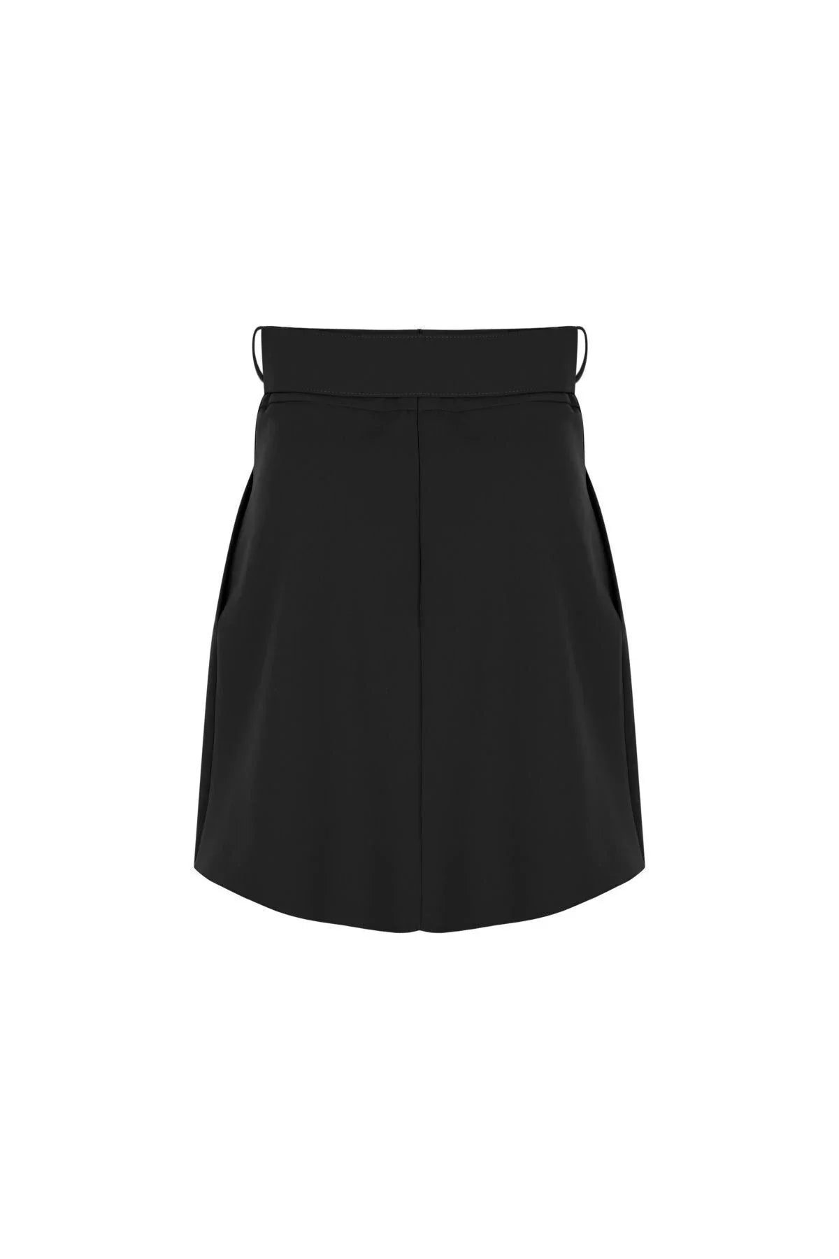 FRN LINE – Black Belted Skort with Ruffle Detail